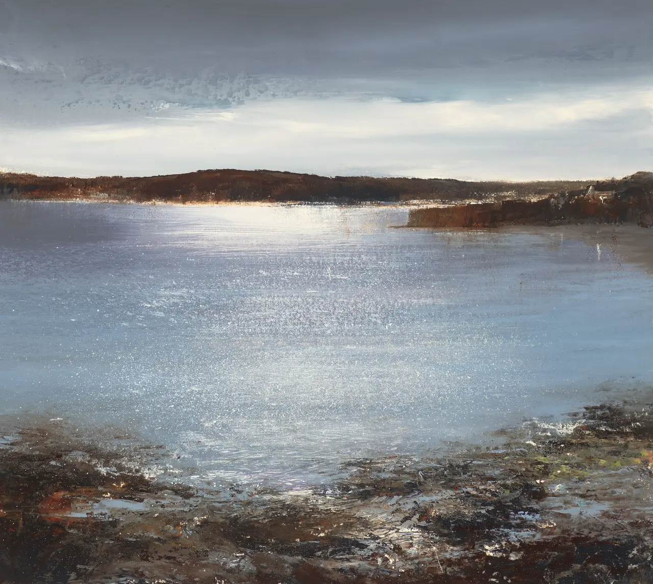 Amanda Hoskin - silver light on the water as the sun goes down